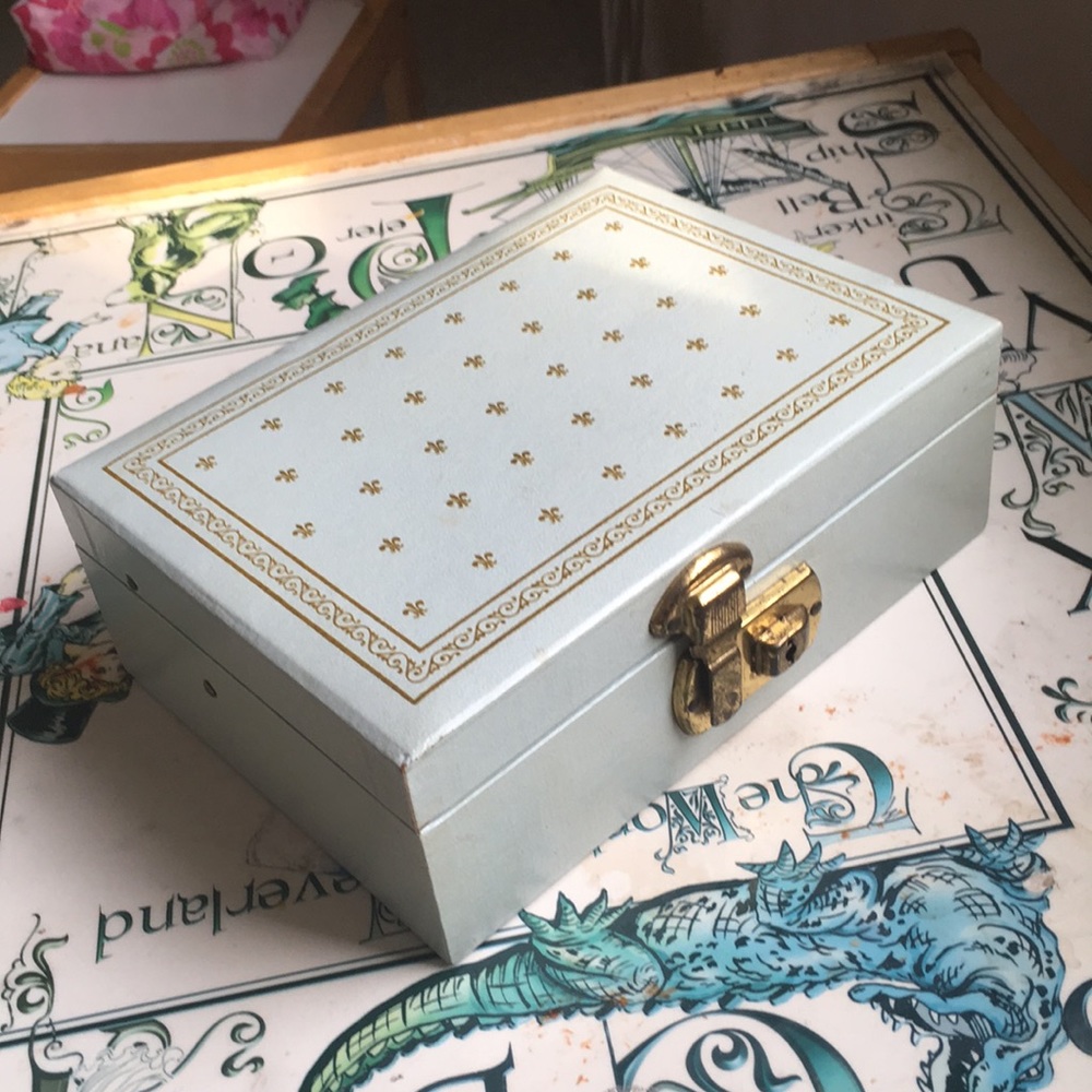 Vintage storybook jewelry box